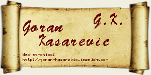 Goran Kašarević vizit kartica